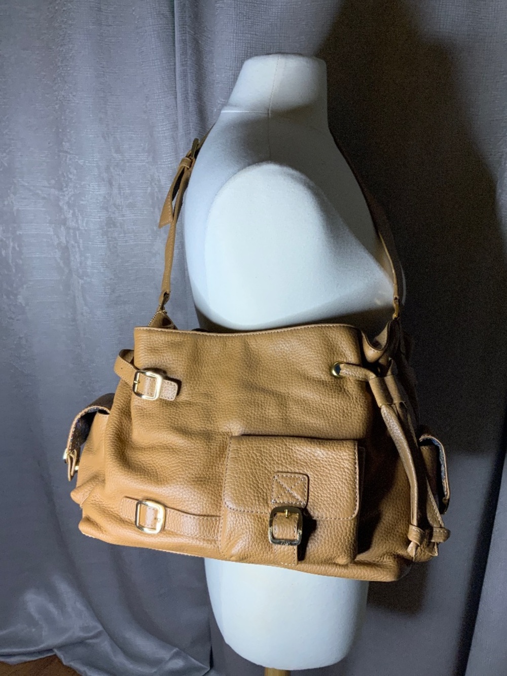 Maxx New York Tan Leather Bag